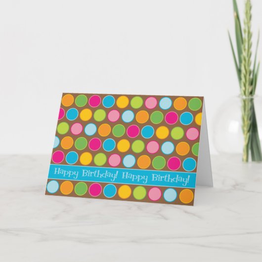 Carte Chocolate Dots Birthday Card (Devant)