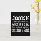 Carte Chocolate Is Salad Funny Diet Quote  (Fleur jaune)