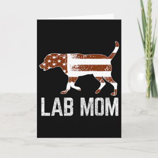 Carte Chocolate Lab Maman Vintage Patriotique Labrador A