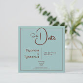 Carte Chocolate Mood Minimal Wedding Save the Date (Debout devant)