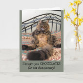 Carte Chocolats Anniversaires Kimber Chat Anniversaire C (Fleur jaune)