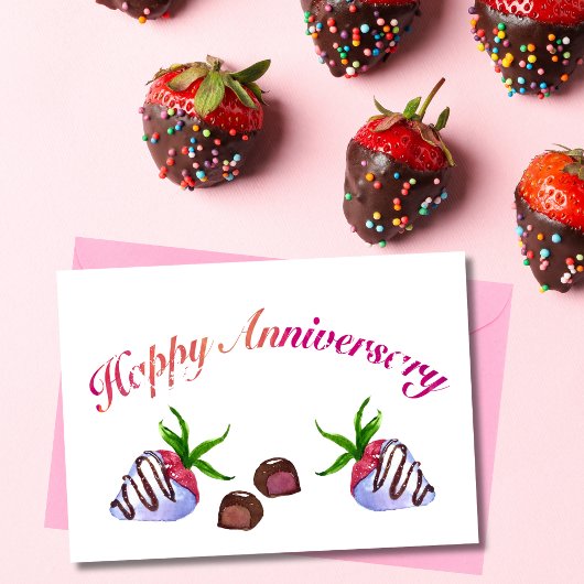 Carte Chocolats de la Saint-Valentin aux fraises