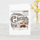 Carte chocolats français vintages modernes (Fleur jaune)