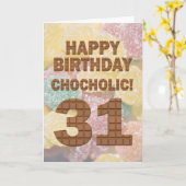 Carte Chocololique 31e anniversaire (Fleur jaune)
