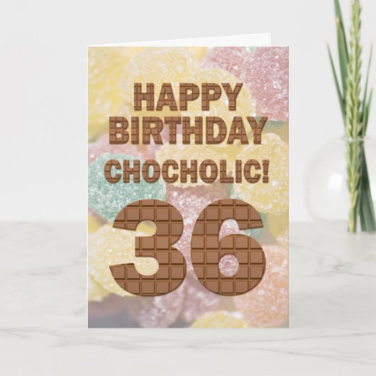 Carte Chocololique 36e anniversaire (Devant)