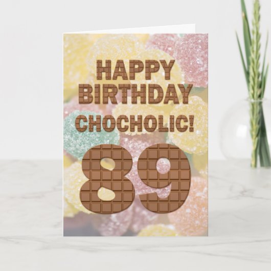 Carte Chocololique 89e anniversaire (Devant)