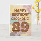 Carte Chocololique 89e anniversaire (Fleur jaune)