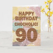 Carte Chocololique 90e anniversaire (Fleur jaune)