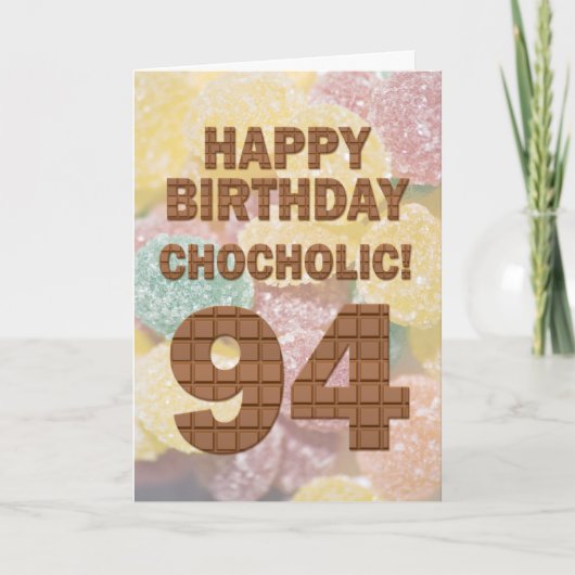 Carte Chocololique 94e anniversaire (Devant)