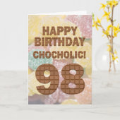 Carte Chocololique 98e anniversaire (Fleur jaune)