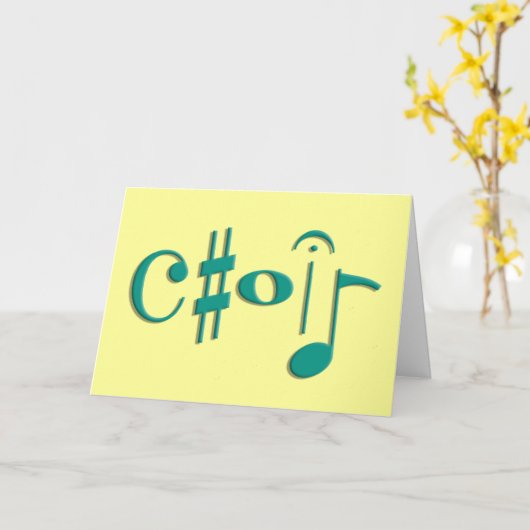 Carte choeur (Fleur jaune)