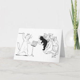 Carte Choeur de conduite Louis vintage Wain de chat