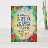 Carte "Choisir de vivre dans la joie" Inspiritisme (Devant)