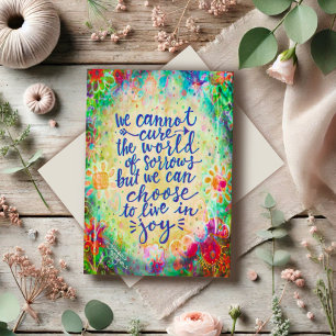 Carte "Choisir de vivre dans la joie" Inspiritisme