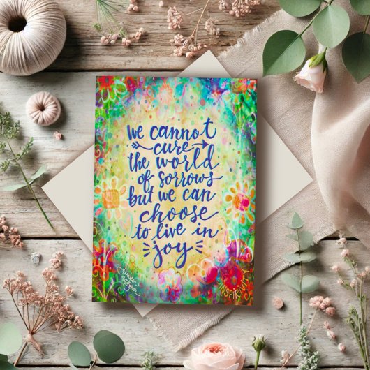 Carte "Choisir de vivre dans la joie" Inspiritisme