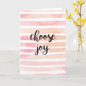 Carte Choisir la couleur d'eau rose vierge Joy (Fleur jaune)