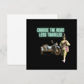 Carte Choisir la route Moins Voyage Amusants Art modifié (Devant / Derrière)