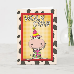 Carte Choisir un âge d'anniversaire vache