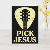 Carte Choisis Jésus - Pasteur de culte de guitare chréti (Fleur jaune)