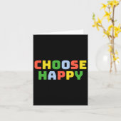 Carte Choisissez Happy ) Sticker (Fleur jaune)