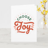 Carte Choisissez Joy Christmas (Fleur jaune)