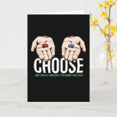 Carte Choisissez la pilule rouge - pilule rouge - cadeau (Fleur jaune)