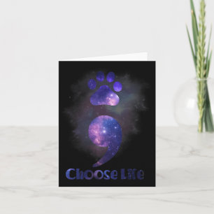 Carte Choisissez Vie Semicolée Chat Paw Suicide Préventi