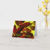 Carte Choisya Automne 2 "Joyeux anniversaire" (Fleur jaune)