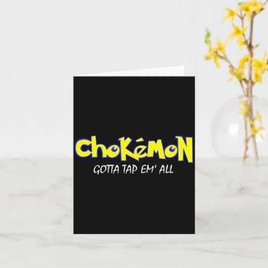 Carte Chokemon Gotta Tap Em All Funny Jiu Jitsu Mma Shor (Fleur jaune)