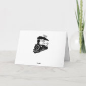 Carte Choo Choo I'm 2 Folded Greeting Card (Dos)