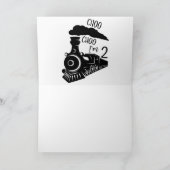 Carte Choo Choo I'm 2 Folded Greeting Card (Intérieur)