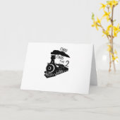 Carte Choo Choo I'm 2 Folded Greeting Card (Fleur jaune)