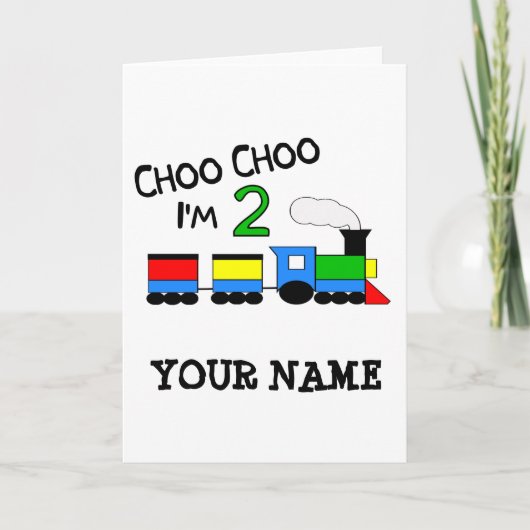 Carte Choo Choo J'ai 2 ans ! Avec TRAIN (Devant)