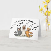 Carte Chorale de chats (Fleur jaune)