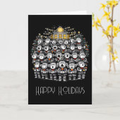 Carte Chorale de Noël de singe (Fleur jaune)