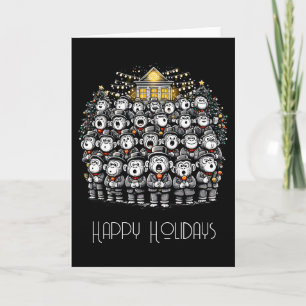 Carte Chorale de Noël de singe