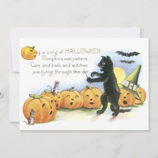 Carte Chorale d'Halloween de Jack O' (Devant)