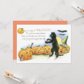 Carte Chorale d'Halloween de Jack O' (Devant/Arrière en situation)
