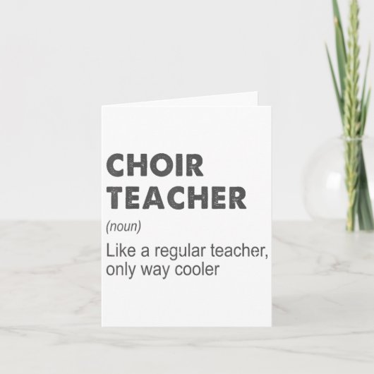 Carte Chorale Enseignant Définition Enseignant École F (Devant)