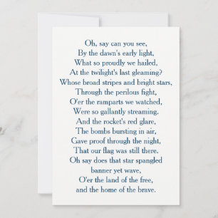 Carte Chorale nationale d'hymne aux États-Unis