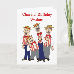 Carte Chordial Anniversaire Quartet de Dessin Homme