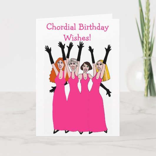 Carte Chordial Birthday souhaite la bienvenue au Quartet (Devant)