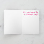 Carte Chordial Birthday souhaite la bienvenue au Quartet (Intérieur)