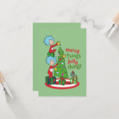 Carte Chose Un Chose Deux Choses Joyeuses Choses Jolies (Devant/Arrière en situation)