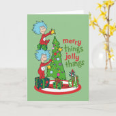 Carte Chose Une Chose Deux Choses Joyeuses Choses Jolies (Fleur jaune)