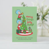 Carte Chose Une Chose Deux Choses Joyeuses Choses Jolies (Debout devant)