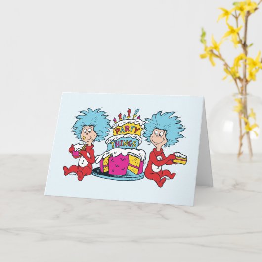 Carte Chose Une Chose Deux Fête de Choses (Fleur jaune)