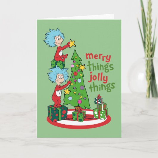 Carte Chose Une Chose Deux Merry Things Jolly Things (Devant)