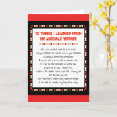 Carte Choses drôles I appris de mon Airedale Terrier (Fleur jaune)