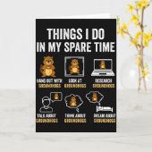 Carte Choses Drôles Que Je Fais Dans Mon Temps Libre Hum (Fleur jaune)